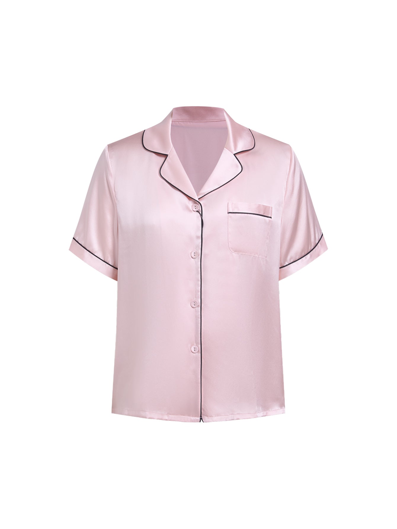 Blushing Skies Short Sleeve and Tap Pants Set In Mulberry Silk - Peach Sorbet