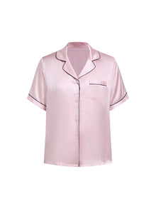 Blushing Skies Short Sleeve and Tap Pants Set In Mulberry Silk - Peach Sorbet