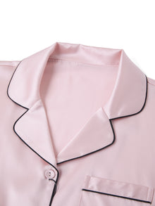 Blushing Skies Short Sleeve and Tap Pants Set In Mulberry Silk - Peach Sorbet