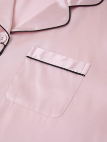 Blushing Skies Short Sleeve and Tap Pants Set In Mulberry Silk - Peach Sorbet