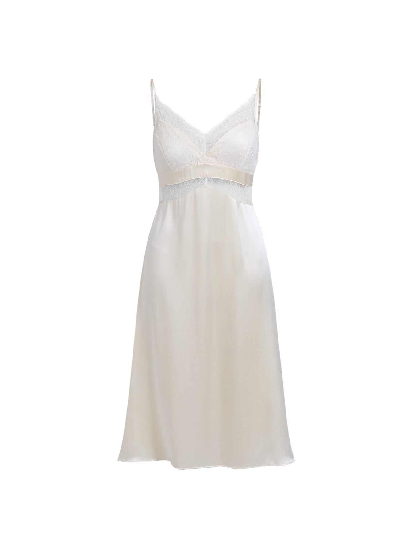Lunar Glow Slip Dress In Mulberry Silk - Moonlit Stone