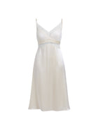 Lunar Glow Slip Dress In Mulberry Silk - Moonlit Stone