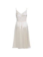 Lunar Glow Slip Dress In Mulberry Silk - Moonlit Stone