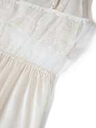 Lunar Glow Slip Dress In Mulberry Silk - Moonlit Stone