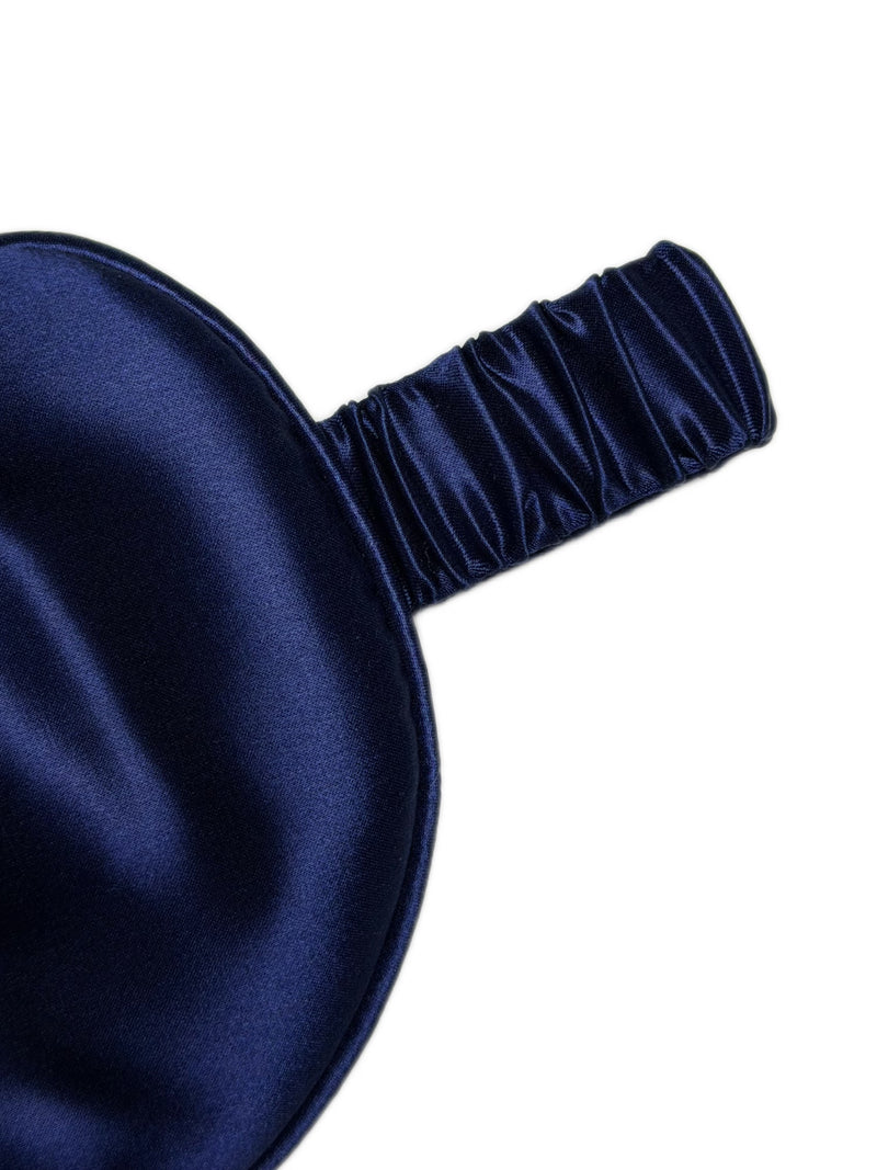 Midnight indigo Eye Mask In Mulberry Silk - Midnight Core